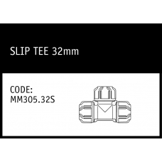 Marley Philmac Slip Tee 32mm - MM305.32S